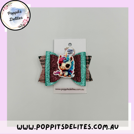 Unicorn Hair Bow - Poppits Delites