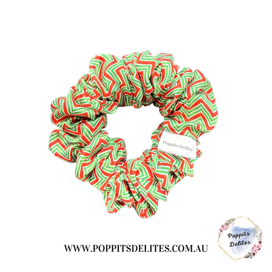 Candy Candy Stripes Satin Scrunchie