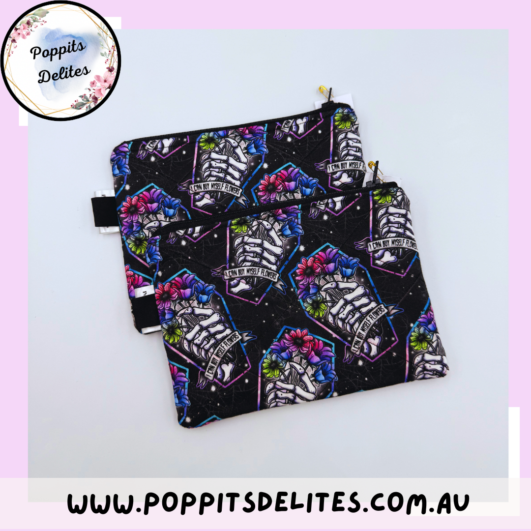 Can Buy Myself Flower Zipper Pouches