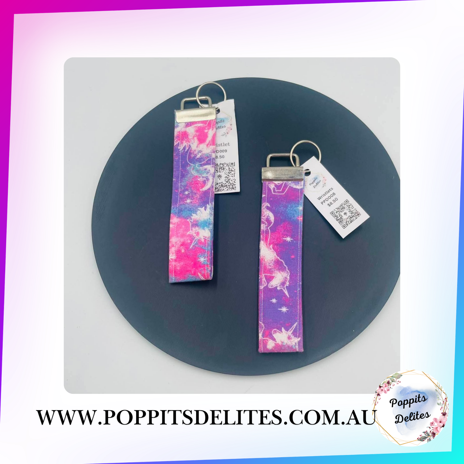 Galaxy Unicorn Wristlet - Poppits Delites