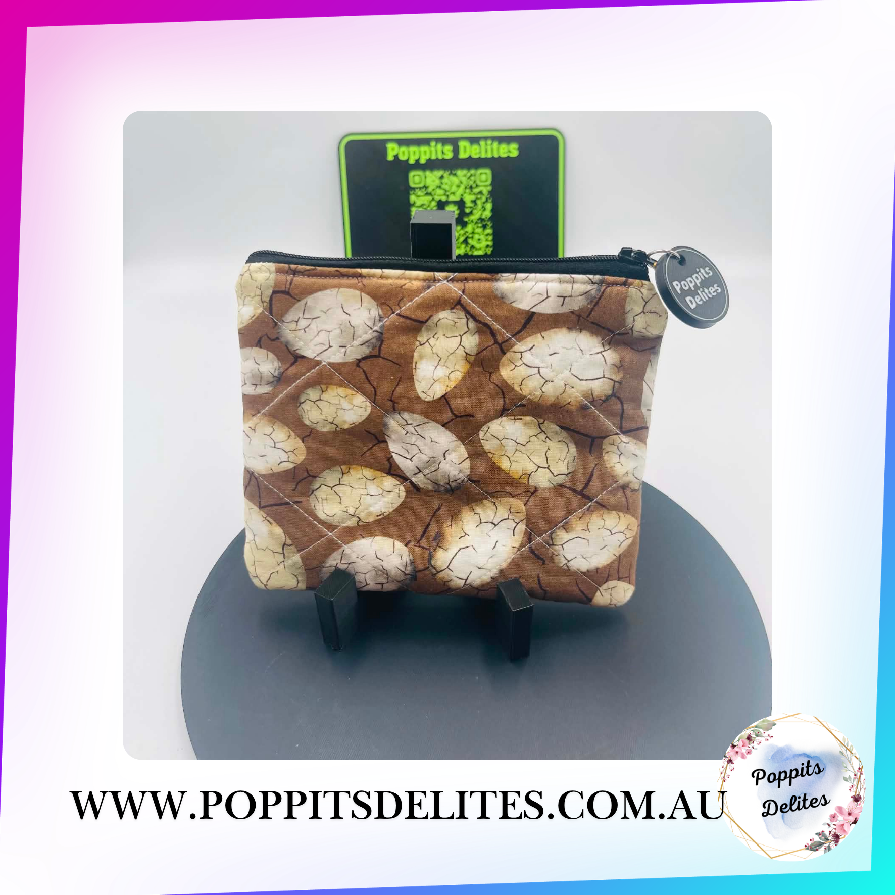 Dino Eggs Zipper Pouches - Poppits Delites