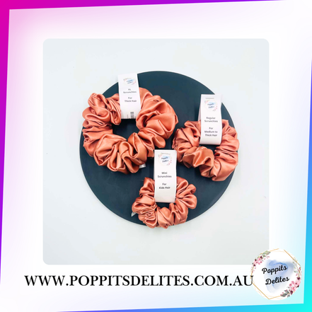 Blush Satin Scrunchie - Poppits Delites