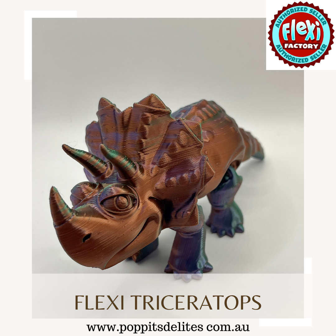 Flexi triceratops - Poppits Delites offering some amazing products for both yourself and gifts for others.