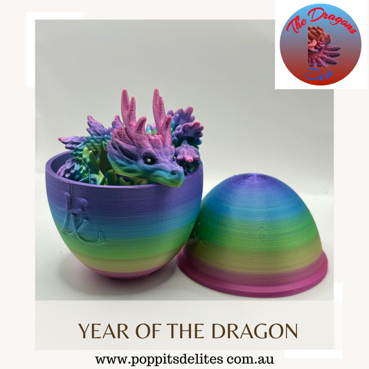 Flexi Year of the dragon & Egg - Poppits Delites offering some amazing products for both yourself and gifts for others.