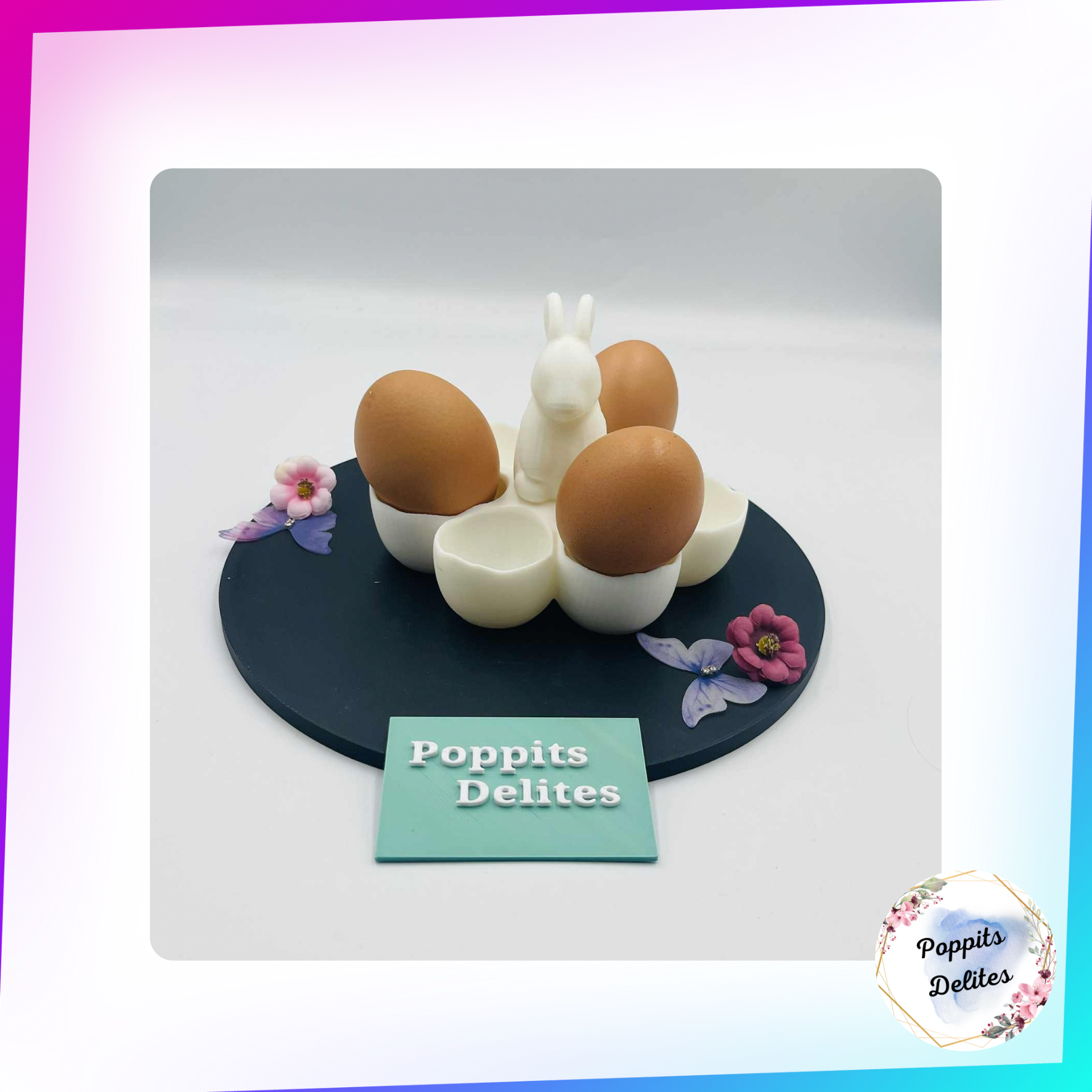 Rabbit Egg Holder - Poppits Delites
