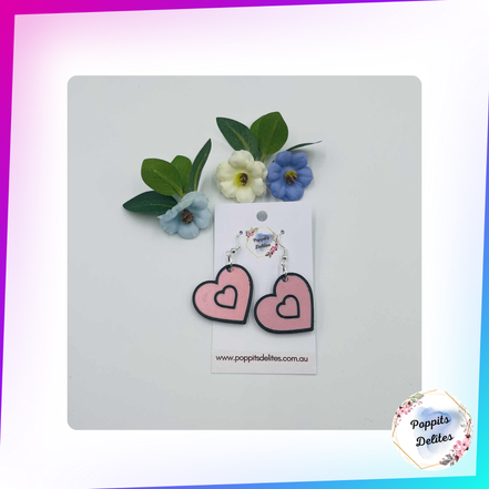 Double Heart Earrings - Poppits Delites