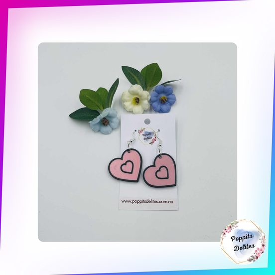 Double Heart Earrings - Poppits Delites