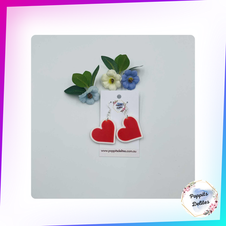 Heart Earrings - Poppits Delites