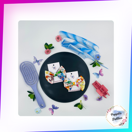 Pocket Monster Mini Fabric Hair Bow - Poppits Delites