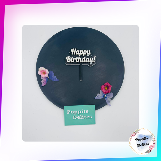 Happy Birthday Cake Topper - Poppits Delites