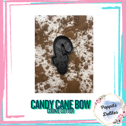 Candy Cane Bow Cookie Cutter - Poppits Delites