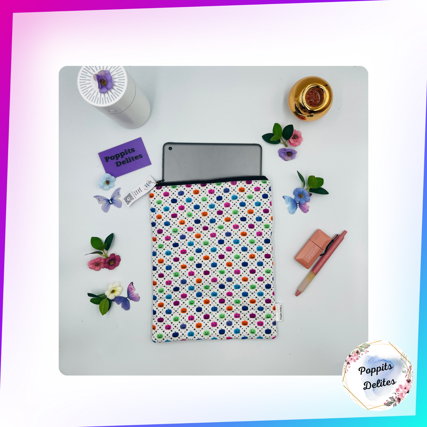 Rainbow Pumpkin Tablet Sleeve