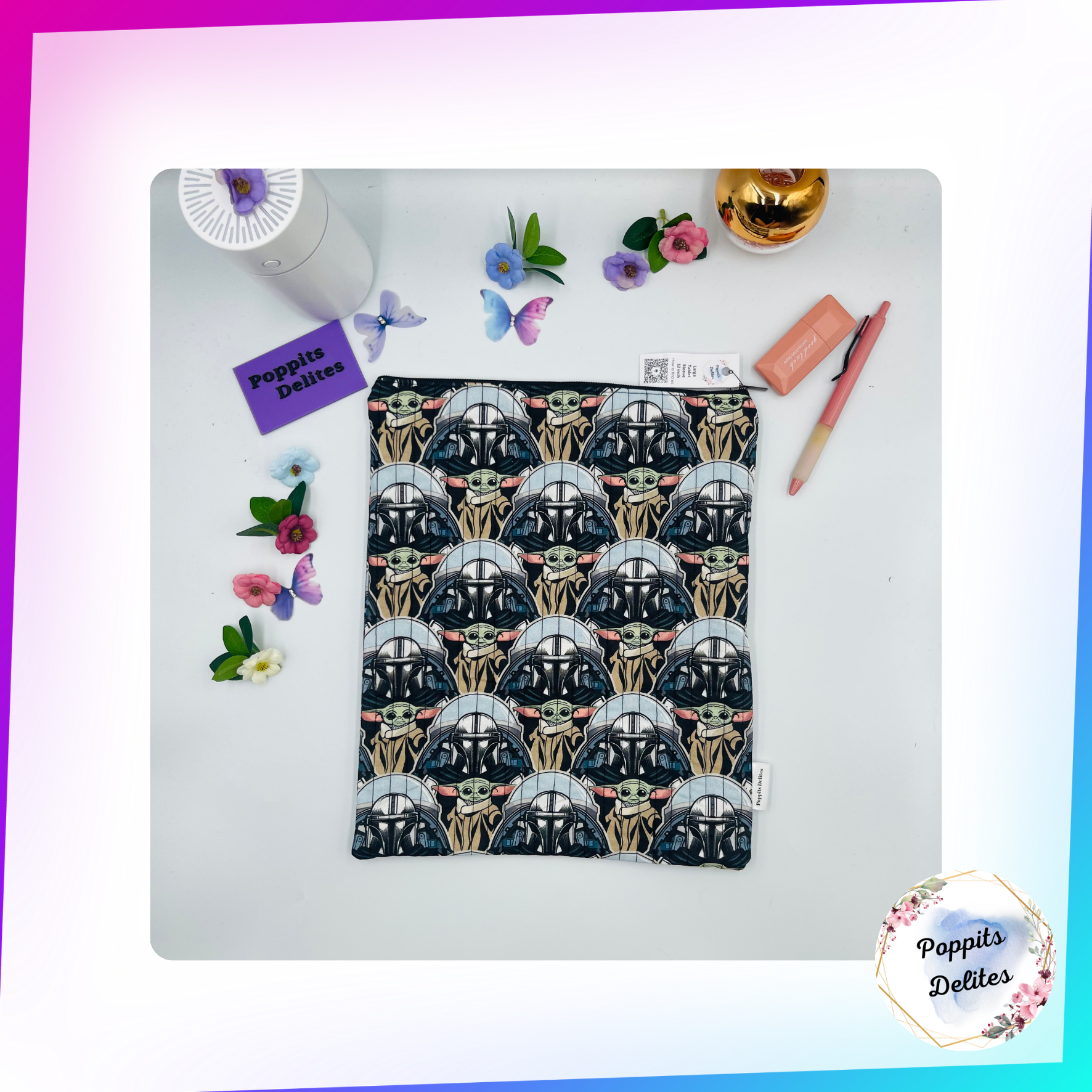 Baby Yoda Tablet Sleeve - Poppits Delites