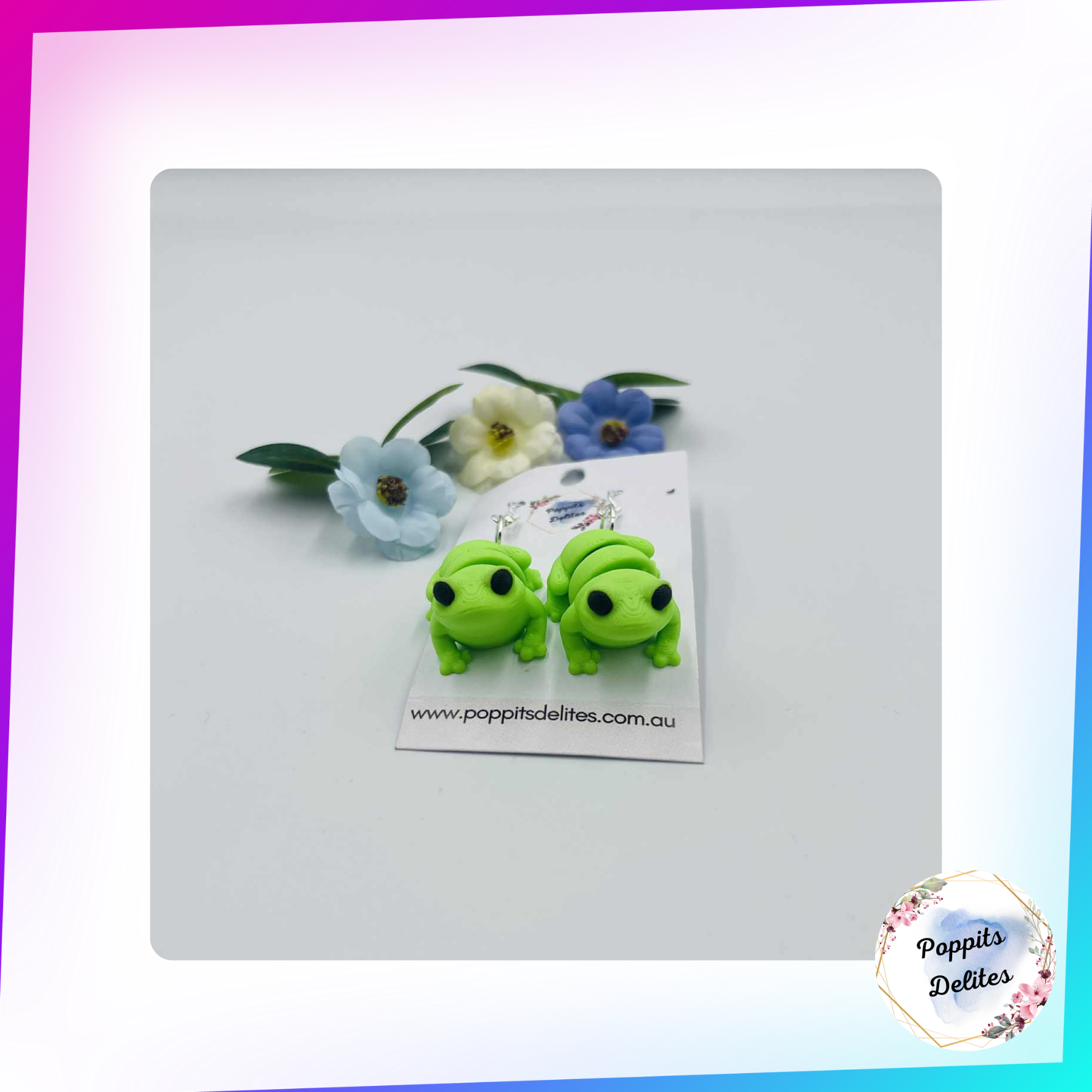 Frog Earrings - Poppits Delites