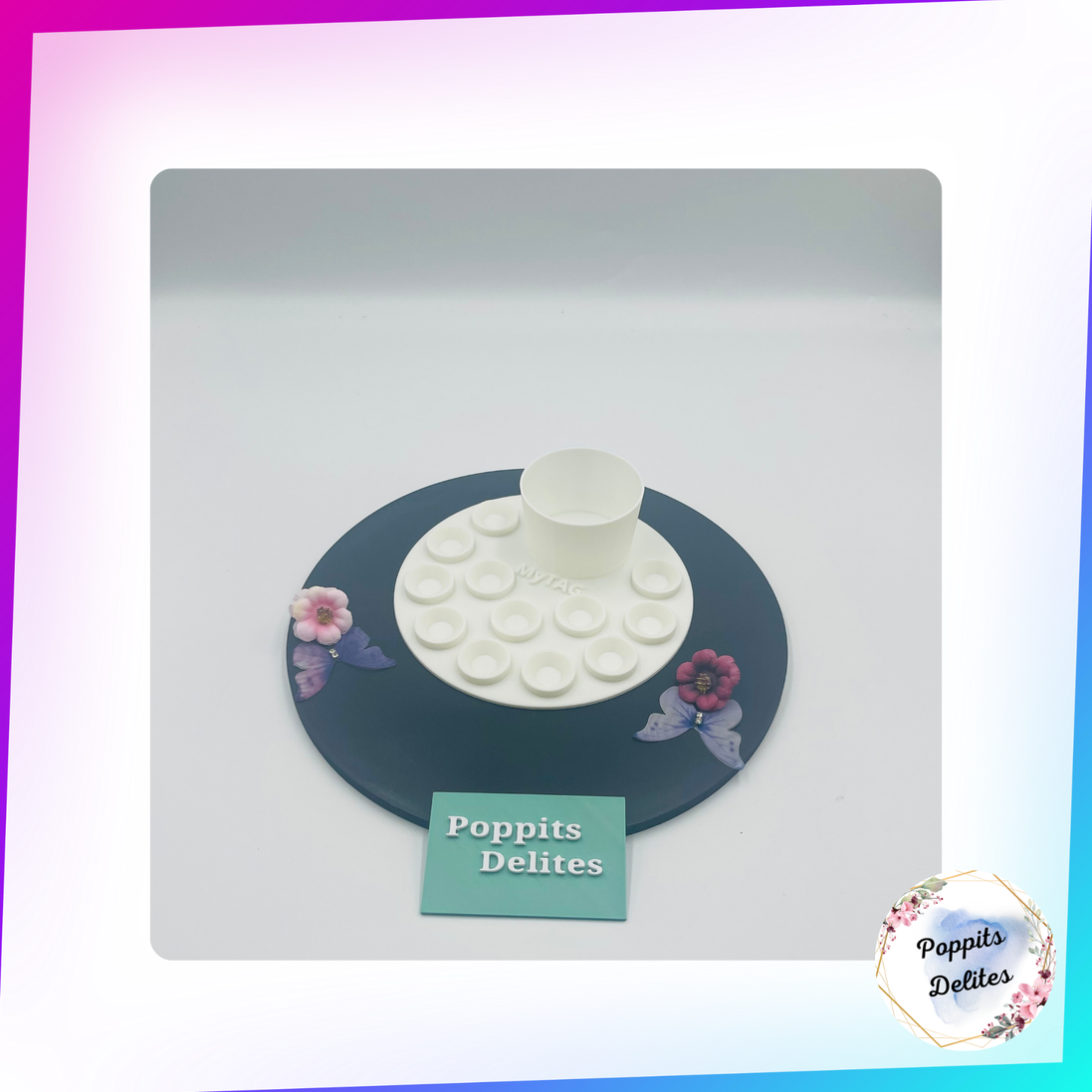 Paint Palette and Brush Holder