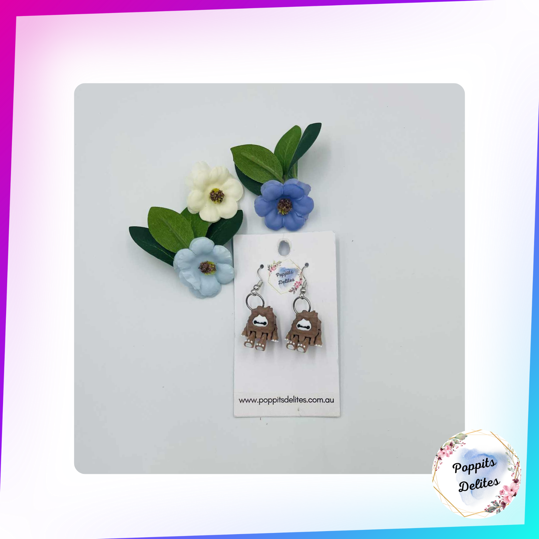 Yeti Earrings - Poppits Delites