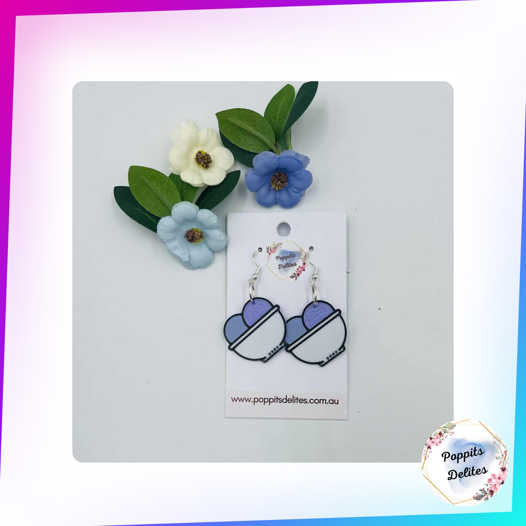 Ice-cream bowl Earrings - Poppits Delites