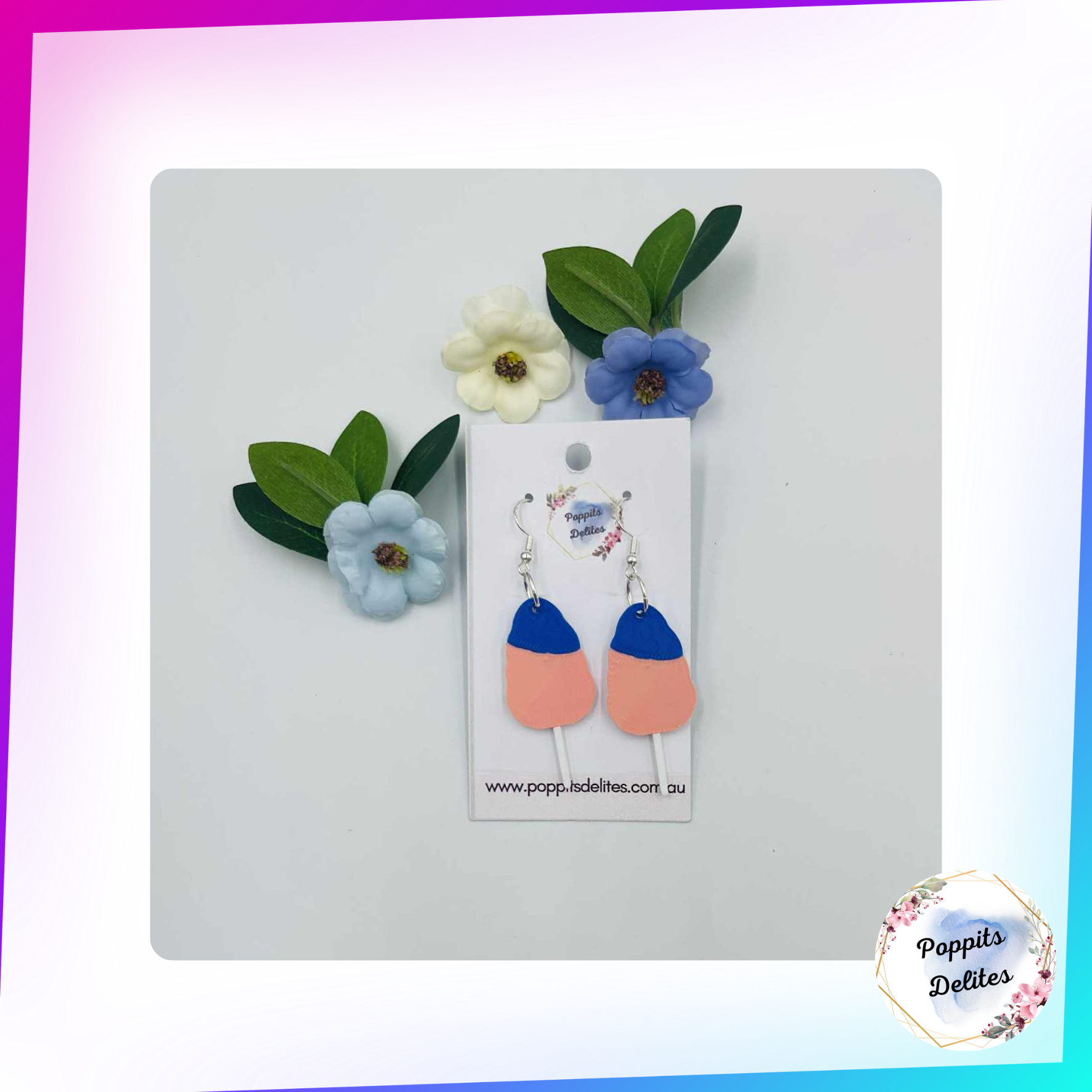 Cotton Candy Earrings - Poppits Delites