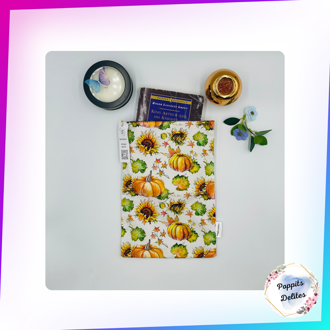 Pumpkin Book Sleeve - Poppits Delites