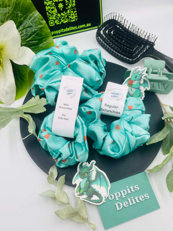 Satin Flower Scrunchie - Poppits Delites