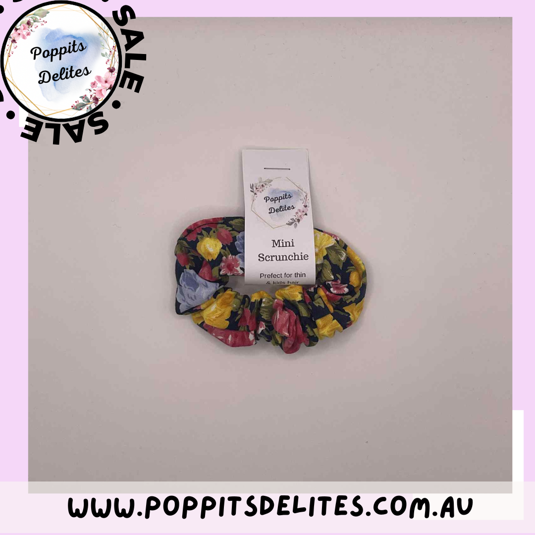 Watercolour Garden Blossom Scrunchie - Poppits Delites
