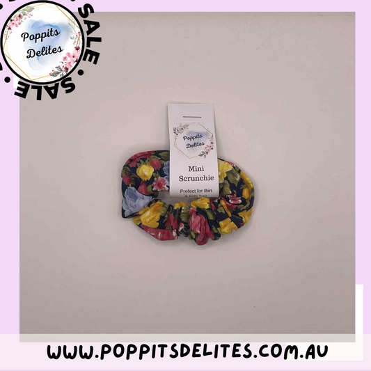 Watercolour Garden Blossom Scrunchie - Poppits Delites