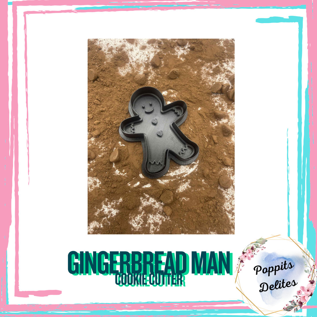 Gingerbread Man Cookie Cutter - Poppits Delites