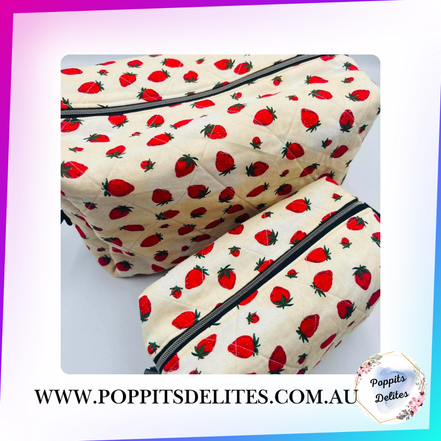 Strawberry Carry All Bag - Poppits Delites