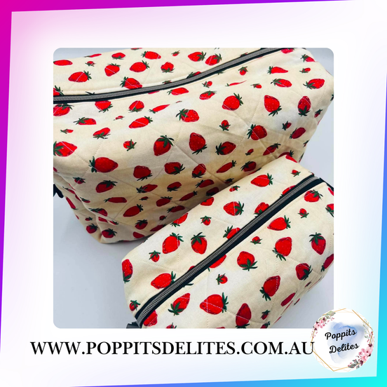 Strawberry Carry All Bag - Poppits Delites