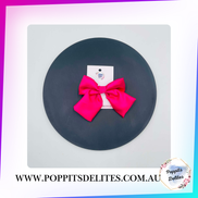 Dark Pink Satin Sailor Hair Bow - Poppits Delites