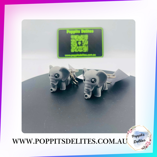 Elephant Keychain - Poppits Delites